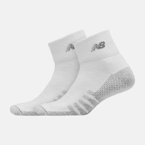 Calcetines New Balance Coolmax Quarter 2 Pack Hombre Blancas | EC 1273WY