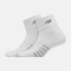 Calcetines New Balance Coolmax Thin Quarter 2 Pack Hombre Blancas | EC 1274EX
