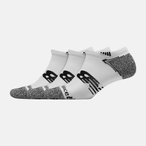 Calcetines New Balance No Show Run 3 Pack Mujer Blancas | EC 2038DN