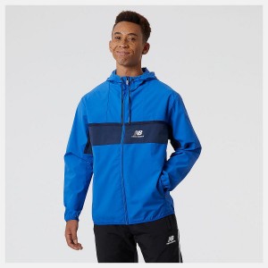Chaquetas New Balance Athletics Amplified Windbreaker Hombre Azules | EC 1349MA