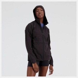 Chaquetas New Balance Impact Run Water Defy Mujer Negras | EC 2068JJ