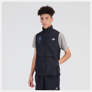 Chaquetas New Balance NYC Marathon Heat Grid Hombre Negras | EC 1364GL