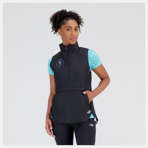 Chaquetas New Balance NYC Marathon Heat Grid Mujer Negras | EC 2076NB