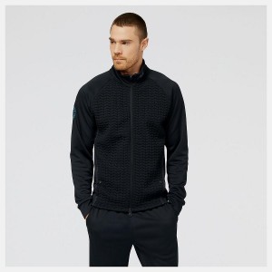 Chaquetas New Balance NYC Marathon Heatloft Full Zip Hombre Negras | EC 1365HK