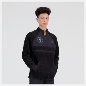 Chaquetas New Balance NYC Marathon Q Speed Sherpa Anorak Hombre Negras | EC 1368LH