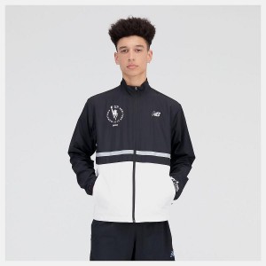 Chaquetas New Balance NYC Marathon Surplus Hombre Negras Blancas | EC 1369ZG