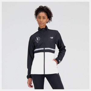 Chaquetas New Balance NYC Marathon Surplus Mujer Negras Blancas | EC 2081RW