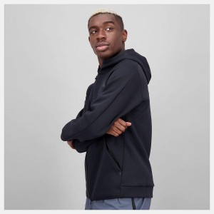 Chaquetas New Balance R.W.Tech Fleece Full Zip Hombre Negras | EC 1372VD