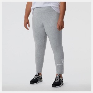 Pantalon New Balance Essentials Stacked Legging Mujer Plateadas | EC 2097ZG