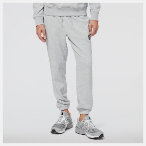 Pantalon New Balance Hoops Fundamentals Hombre Gris | EC 1396XF