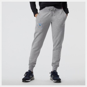 Pantalon New Balance NYC Marathon Essentials French Terry Sweatpant Mujer Gris | EC 2106EX