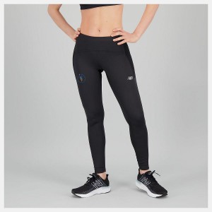 Pantalon New Balance NYC Marathon Impact Run Tight Mujer Negras | EC 2108TV