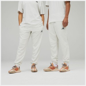 Pantalon New Balance Uni-ssentials French Terry Sweatpant Mujer Blancas | EC 2121KI