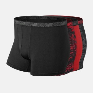 Ropa Interior New Balance Boys Performance Boxer Brief 4 Pack Niños Negras Rojas | EC 1032XF