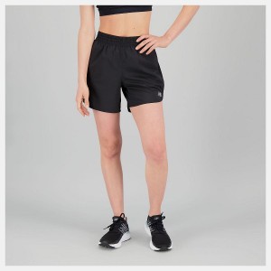 Short New Balance Accelerate 5 inch Mujer Negras | EC 2128NB