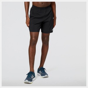 Short New Balance Accelerate 7 Inch Hombre Negras | EC 1420LH