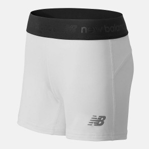 Short New Balance Baselayer Mujer Blancas | EC 2130QZ