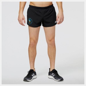 Short New Balance NYC Marathon Impact Run 3 Inch Split Hombre Negras | EC 1436OR