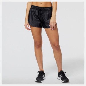 Short New Balance Q Speed Mujer Negras | EC 2146JJ