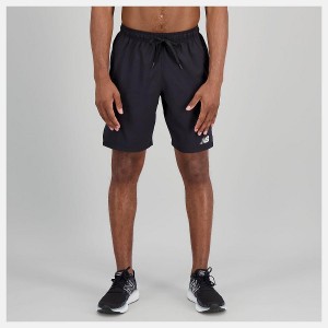 Short New Balance Tenacity Woven Logo 9 inch Hombre Negras | EC 1458TV