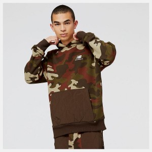 Sudadera con Capucha New Balance Athletics Camo Fleece Hombre Camuflaje | EC 1306OR