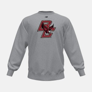 Sudadera con Capucha New Balance Crew Fleece (Boston College) Hombre Gris | EC 1315KI
