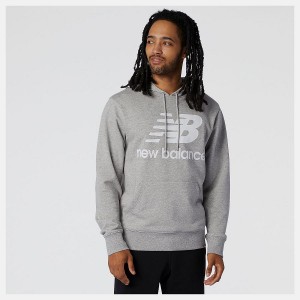 Sudadera con Capucha New Balance Essentials Pullover Hombre Gris | EC 1319CE