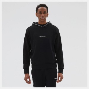 Sudadera con Capucha New Balance Essentials Fleece Hombre Negras | EC 1316LH