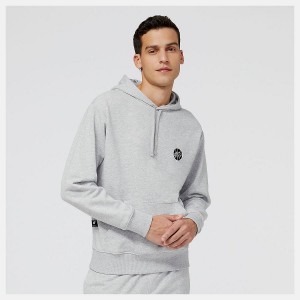 Sudadera con Capucha New Balance Hoops Fundamentals Hombre Gris | EC 1327RW