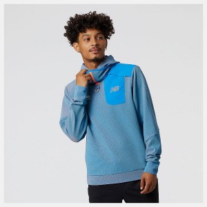 Sudadera con Capucha New Balance Run For Life Q Speed Shift Hombre Azules Claro | EC 1338GL