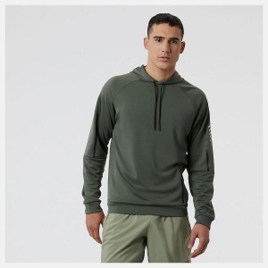 Sudadera con Capucha New Balance Tenacity Football Training Hombre Verde Oliva | EC 1339HK