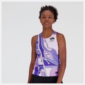 Tops New Balance 5th Avenue Mile Singlet Mujer Moradas | EC 2197HK