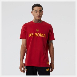 Tops New Balance AS Roma Estampadas Hombre Rojas | EC 1468GL