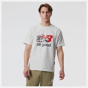 Tops New Balance Athletics Seb Curi All Good Hombre Blancas | EC 1489PQ