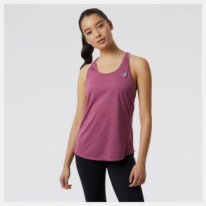 Tops New Balance Impact Run Tank Mujer Rojas | EC 2193SO