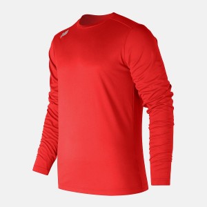 Tops New Balance Long Sleeve Tech Hombre Creme | EC 1525ZG
