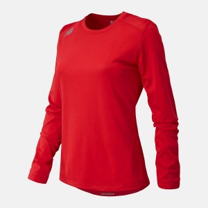Tops New Balance Long Sleeve Tech Mujer Rojas | EC 2195FM