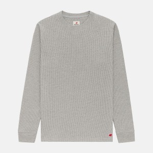 Tops New Balance MADE in USA Long Sleeve Thermal T-Shirt Hombre Gris | EC 1529BC