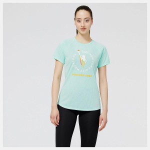 Tops New Balance NYC Marathon Finisher Impact Run Sleeve Mujer Verde | EC 2210EX