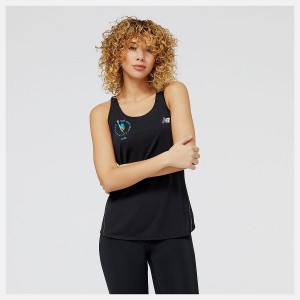 Tops New Balance NYC Marathon Impact Run Tank Mujer Negras | EC 2215IS