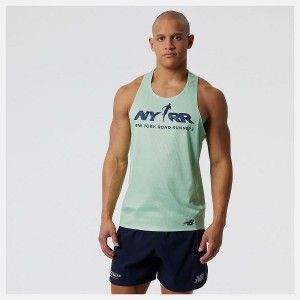 Tops New Balance NYRR Run For Life Singlet Hombre Verde | EC 1556NB