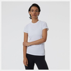 Tops New Balance Perfect Rib Mujer Blancas | EC 2228XF
