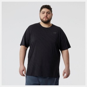 Tops New Balance Q Speed Jacquard Sleeve Hombre Negras | EC 1559WY