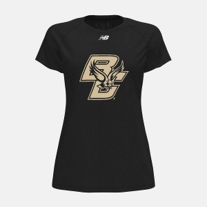 Tops New Balance Raglan Tech(Boston College) Mujer Negras | EC 2260QZ
