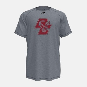 Tops New Balance Raglan Tech(Boston College) Hombre Plateadas | EC 1562TV