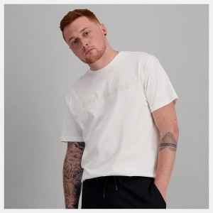 Tops New Balance Renew Askew Linear Hombre Blancas | EC 1563YU