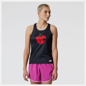 Tops New Balance Run For Life Boroughs Singlet Mujer Negras | EC 2237RW