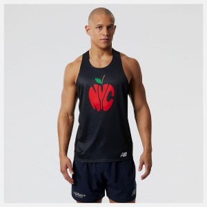 Tops New Balance Run For Life Boroughs Singlet Hombre Negras | EC 1567PQ