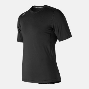 Tops New Balance Short Sleeve Baselayer Hombre Negras | EC 1573HK