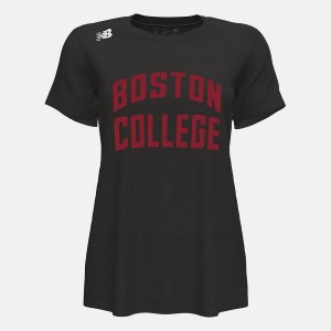 Tops New Balance Short Sleeve Tech(Boston College) Mujer Negras | EC 2249HK